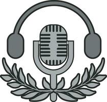 podcast logo icoon ontwerp vector