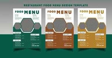 restaurant voedsel menu ontwerp sjabloon vector