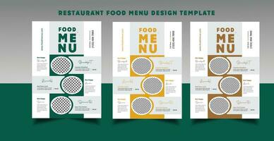 restaurant voedsel menu ontwerp sjabloon vector