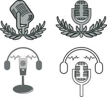 reeks van Internationale podcast dag logo ontwerp september 30e vector