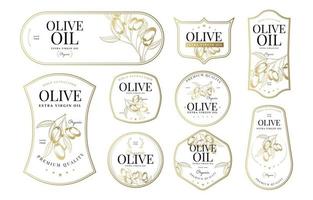 olijfboom badges collectie vector