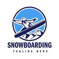 snowboarden logo ontwerp vector illustratie