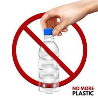 geen plastic fles campagne vector