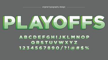 glanzende groene hoofdletters 3D-typografie vector