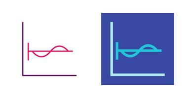 cosinus diagram vector icoon