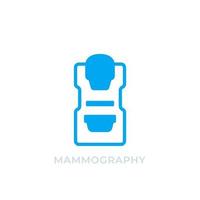 mammografie machine pictogram geïsoleerd op wit vector