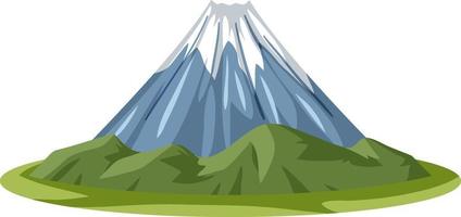 mount fuji in cartoon-stijl op een witte achtergrond vector