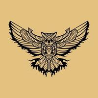 hand getekend uil ontwerp owl vector