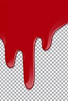 Bloed of Aardbeistroop of Ketchup op transparante achtergrond. Vector illustratie