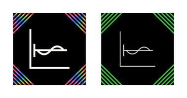 cosinus diagram vector icoon