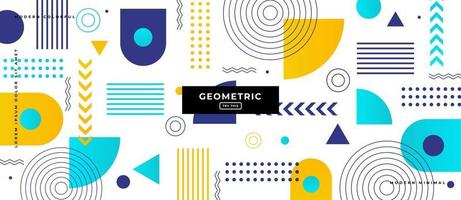 Memphis stijl geometrische vormen achtergrond. vector