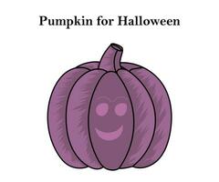 pompoen voor halloween en dankzegging voor mauve kleur ontwerp met vector illustratie
