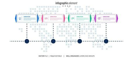 zakelijke routekaart tijdlijn infographic pictogrammen ontworpen voor abstracte achtergrond sjabloon mijlpaal element moderne diagram proces technologie digitale marketing gegevens presentatie grafiek vectorillustratie vector