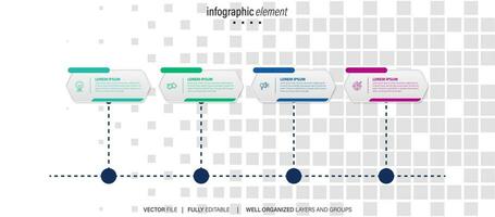 bedrijf gegevens visualisatie tijdlijn infographic pictogrammen ontworpen voor abstract achtergrond sjabloon mijlpaal element modern diagram werkwijze technologie digitaal afzet gegevens presentatie tabel vector