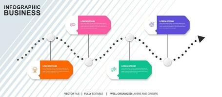 infographic sjabloon voor bedrijf. modern tijdlijn diagram voor presentatie vector infografisch.