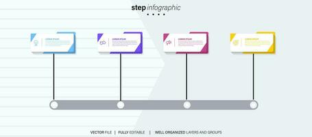 infographic tijdlijn sjabloon met pictogrammen vector
