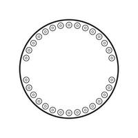 cirkel kader met lijn stijl illustratie vector