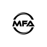 mfa brief logo ontwerp, inspiratie voor een uniek identiteit. modern elegantie en creatief ontwerp. watermerk uw succes met de opvallend deze logo. vector