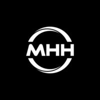 mhh brief logo ontwerp, inspiratie voor een uniek identiteit. modern elegantie en creatief ontwerp. watermerk uw succes met de opvallend deze logo. vector