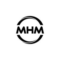 mhm brief logo ontwerp, inspiratie voor een uniek identiteit. modern elegantie en creatief ontwerp. watermerk uw succes met de opvallend deze logo. vector