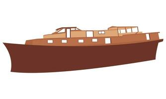 illustratie van een visvangst boot Aan een wit achtergrond vector