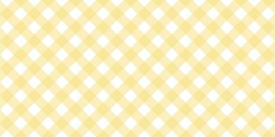 katoenen stof diagonaal naadloos patroon in geel pastel kleur. Vichy plaid ontwerp voor Pasen vakantie textiel decoratief. vector geruit patroon voor kleding stof - picknick deken, tafelkleed, jurk, servet.