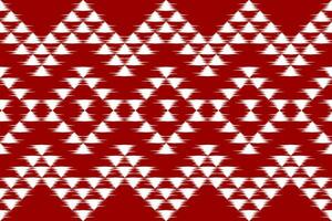 aztec etnisch tribal patroon kunst. etnisch ikat rood naadloos patroon. Amerikaans en Mexicaans stijl. vector