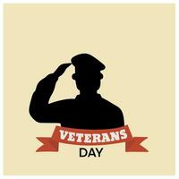 vector van silhoutte soldaat vieren veteranen dag