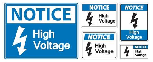 merk hoogspanning teken isoleren op witte achtergrond, vector illustratie eps.10