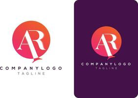 ar alfabet brief logo icoon combinatie ontwerp. creatief sjabloon voor bedrijf en bedrijf pro vector