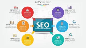 seo zoekmachine optimalisatie banner web icoon voor business en marketing vector