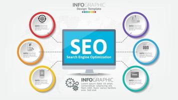seo zoekmachine optimalisatie banner web icoon voor business en marketing
