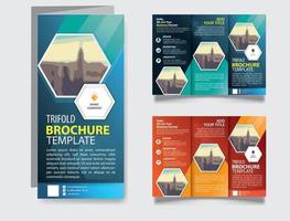 drievoudige vector brochure sjabloon