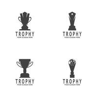 gemakkelijk trofee logo ontwerp vector sjabloon