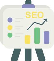 seo opleiding vlak icoon ontwerp stijl vector