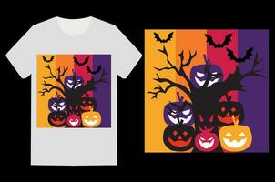 halloween t-shirt ontwerp vector sjabloon.