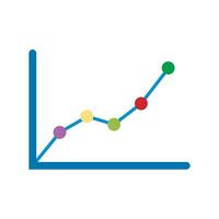 vlak minimalistische naar boven diagram icoon vector