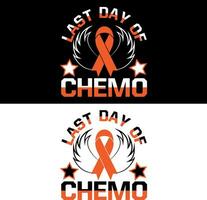 laatste dag van chemotherapie. leukemie t-shirt ontwerp. vector