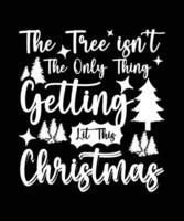 de boom is het niet de enkel en alleen ding krijgen lit deze Kerstmis vector