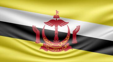 Brunei Darussalam golvend natie vlag vector achtergrond ontwerp