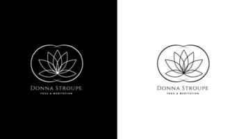 bloem lotus logo ontwerp vector sjabloon pro vector