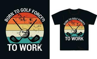 golf speler golfen t-shirt ontwerp vector