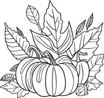 natuur dankzegging kleur vel, vrij afdrukbare kleur Pagina's, hand- tekening herfst kleur zij, oogst herfst kleur Pagina's, vallen oogst kleur vel, herfst oogst voor dankzegging dag vector