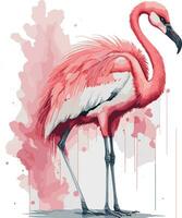 roze Kerstmis flamingo ontwerp vector