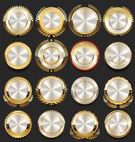 gouden badges en labels vector collectie