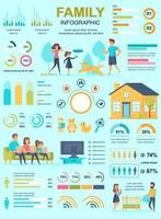 familiebanner met infographic elementen vector