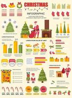 kerstbanner met infographic elementen vector