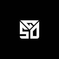 gso brief logo vector ontwerp, gso gemakkelijk en modern logo. gso luxueus alfabet ontwerp