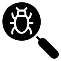 debuggen glyph icoon vector