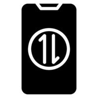 mobiel gegevens glyph icoon vector